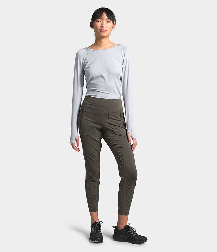 The North Face Paramount Hybrid High-Rise Tight Womens Leggings Olive 593482-MDF